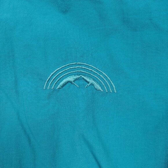 Vintage SUN MOUNTAIN SPORTS HEADWIND Pullover Men M Aqua Blue Nylon Windbreaker - Picture 2 of 8